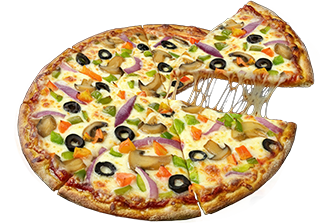 Large Thin Crust Veggie Pizza